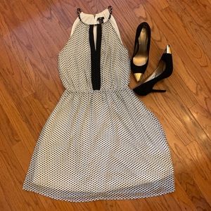 H&M Black and white patterned dress